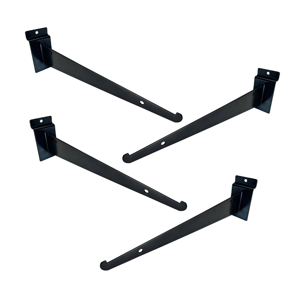 12 inch Shelf Bracket Black for Slatwall (50- pack)