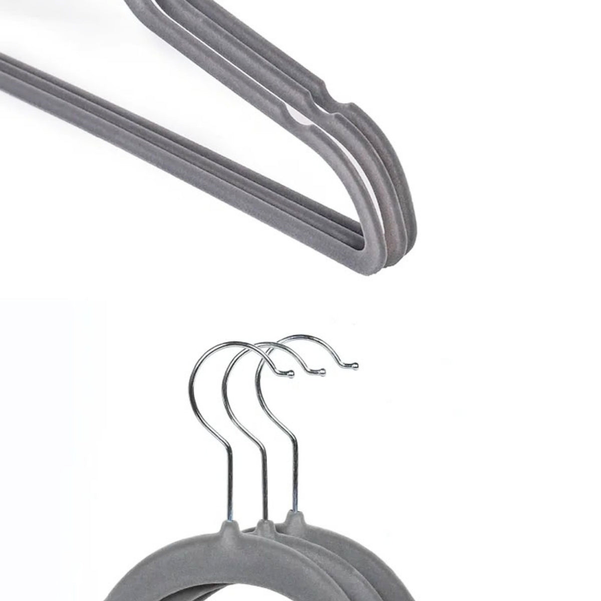 200-Pack WisdomFur Premium Velvet Hangers - Non-Slip, Heavy Duty, 18 Inches 360° Swivel Hooks, Ideal for Jumper, Pullovers, Jackets, and Hoodies