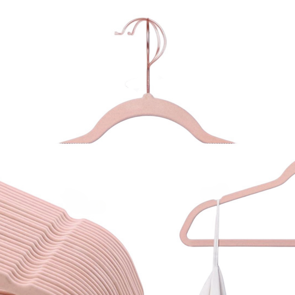 200-Pack WisdomFur Premium Velvet Hangers - Non-Slip, Heavy Duty, 18 Inches 360° Swivel Hooks, Ideal for Jumper, Pullovers, Jackets, and Hoodies