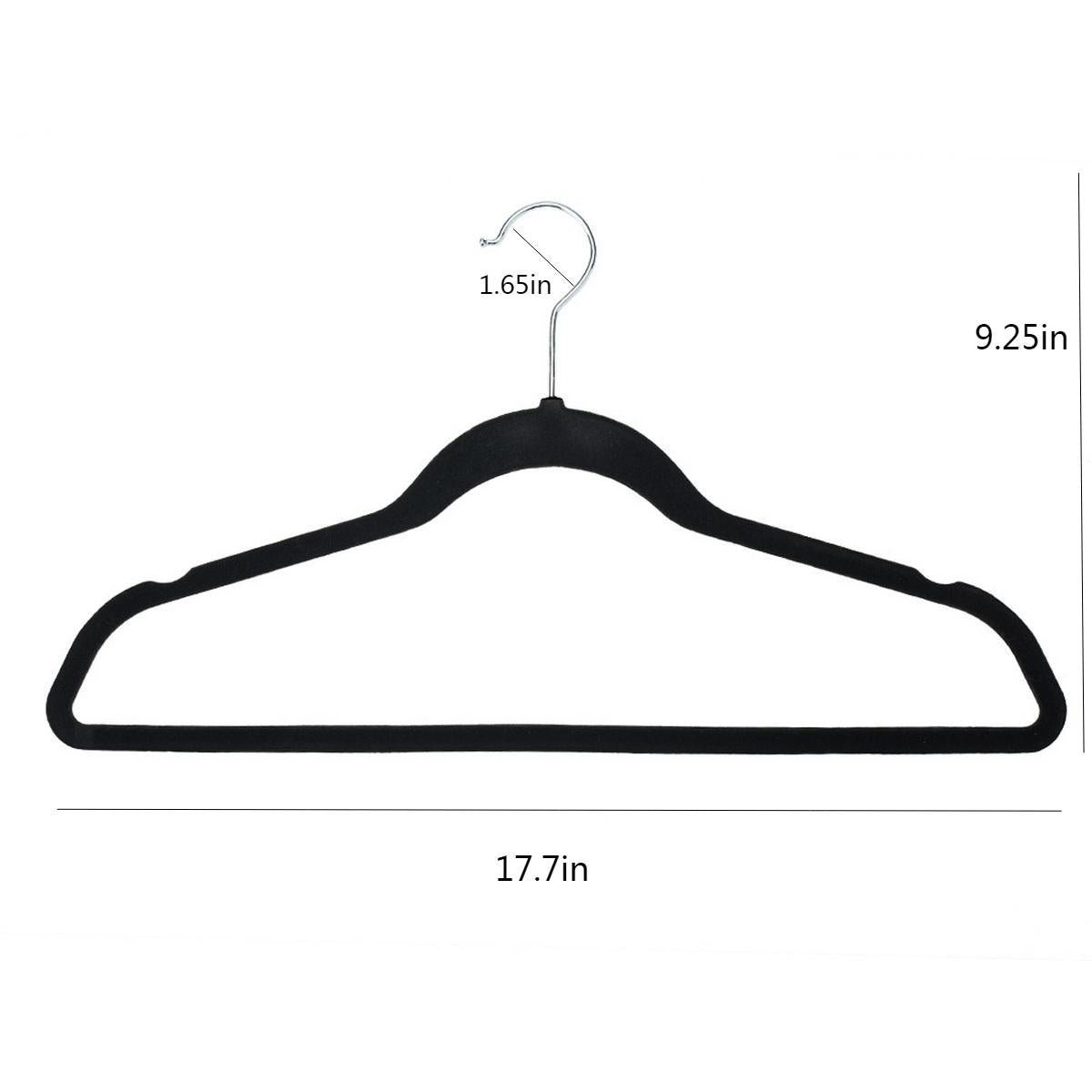 200-Pack WisdomFur Premium Velvet Hangers - Non-Slip, Heavy Duty, 18 Inches 360° Swivel Hooks, Ideal for Jumper, Pullovers, Jackets, and Hoodies