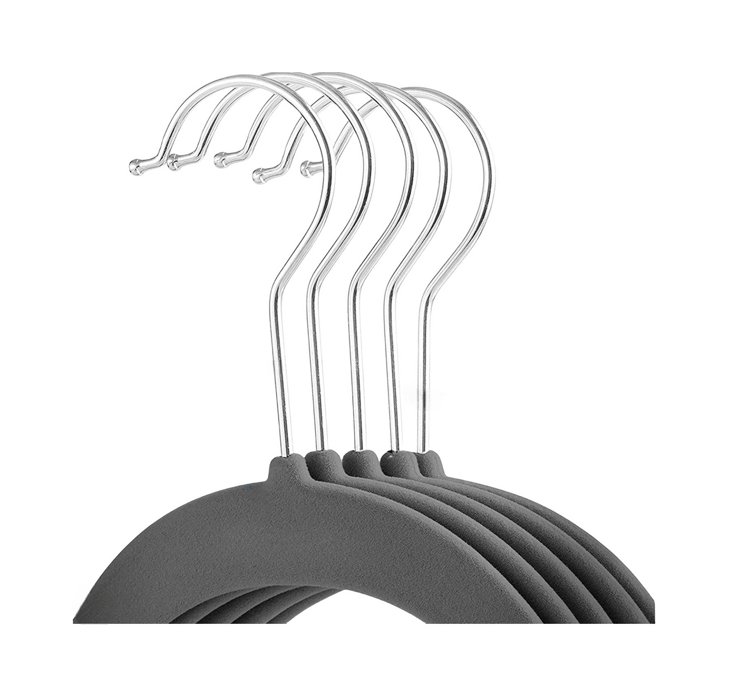 200-Pack WisdomFur Premium Velvet Hangers - Non-Slip, Heavy Duty, 18 Inches 360° Swivel Hooks, Ideal for Jumper, Pullovers, Jackets, and Hoodies