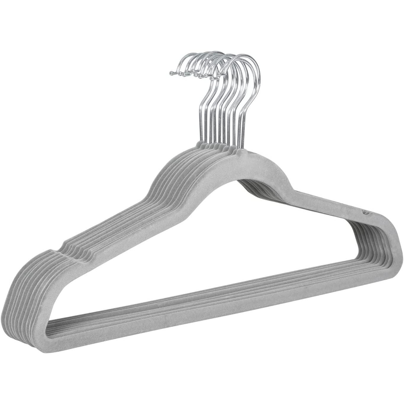 200-Pack WisdomFur Premium Velvet Hangers - Non-Slip, Heavy Duty, 18 Inches 360° Swivel Hooks, Ideal for Jumper, Pullovers, Jackets, and Hoodies
