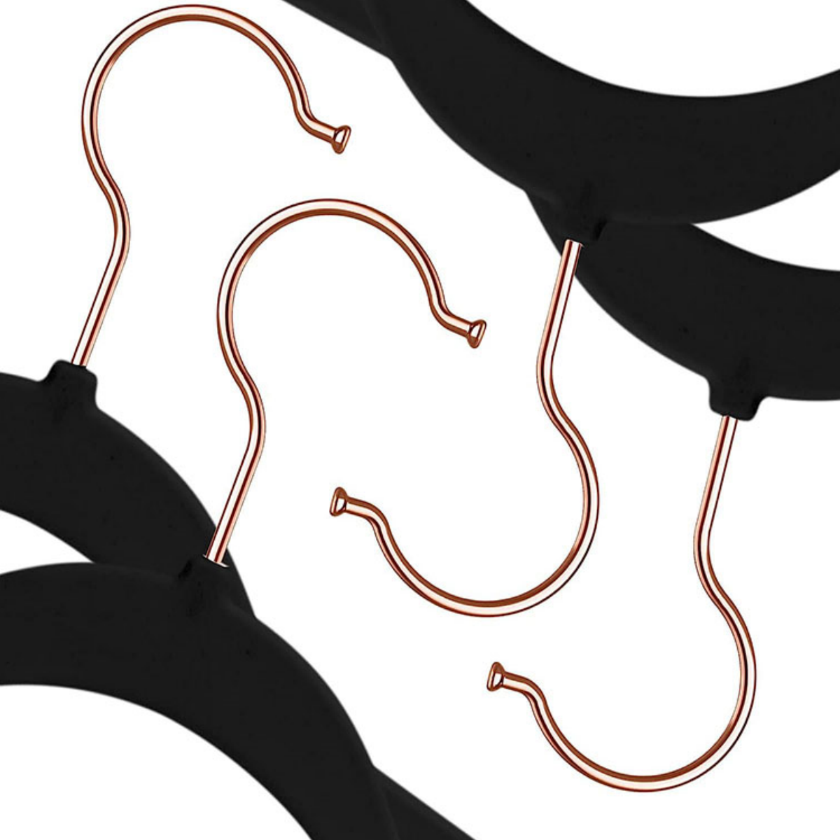 200-Pack WisdomFur Premium Velvet Hangers - Non-Slip, Heavy Duty, 18 Inches 360° Swivel Hooks, Ideal for Jumper, Pullovers, Jackets, and Hoodies