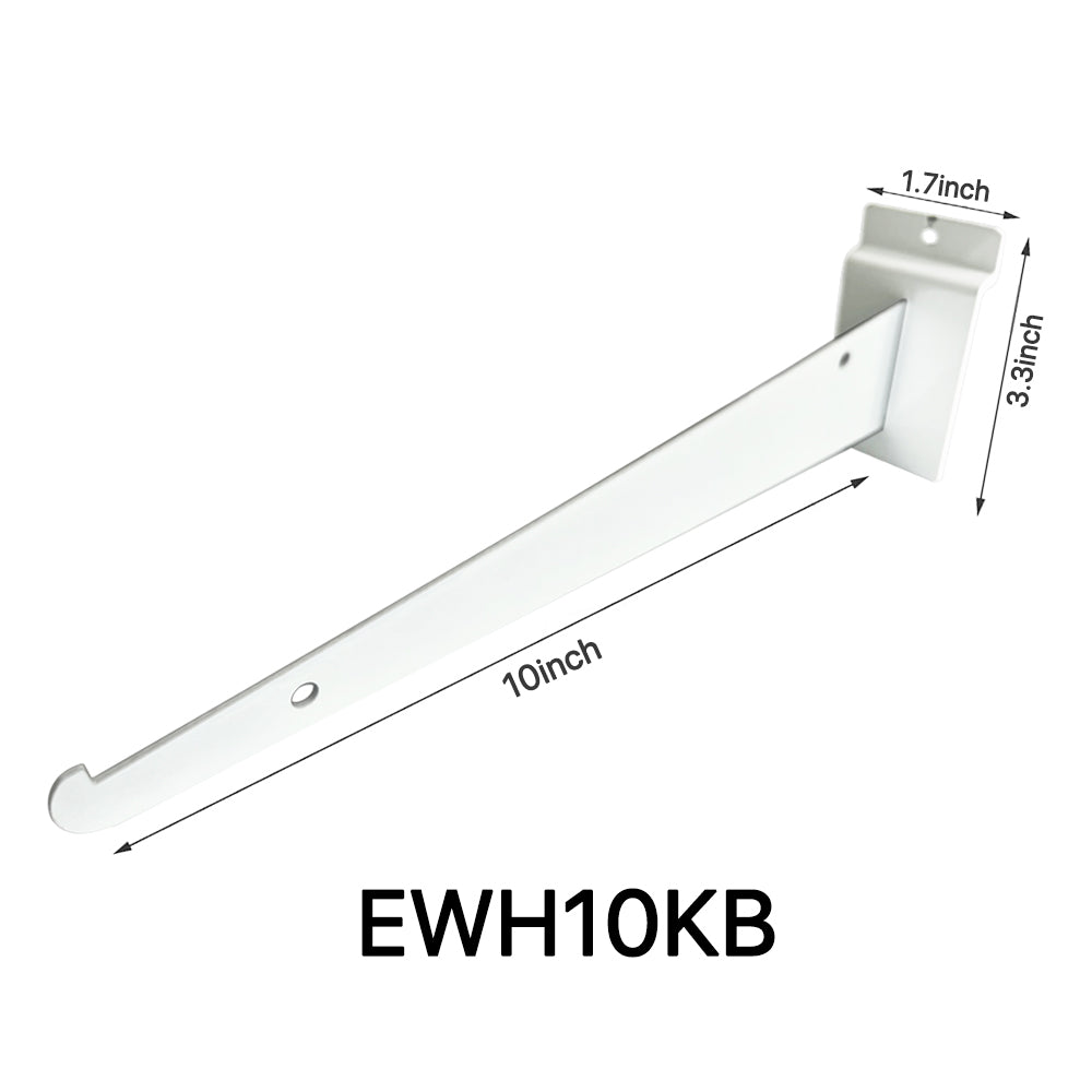 10 inch Shelf Bracket White for Slatwall (50- pack)