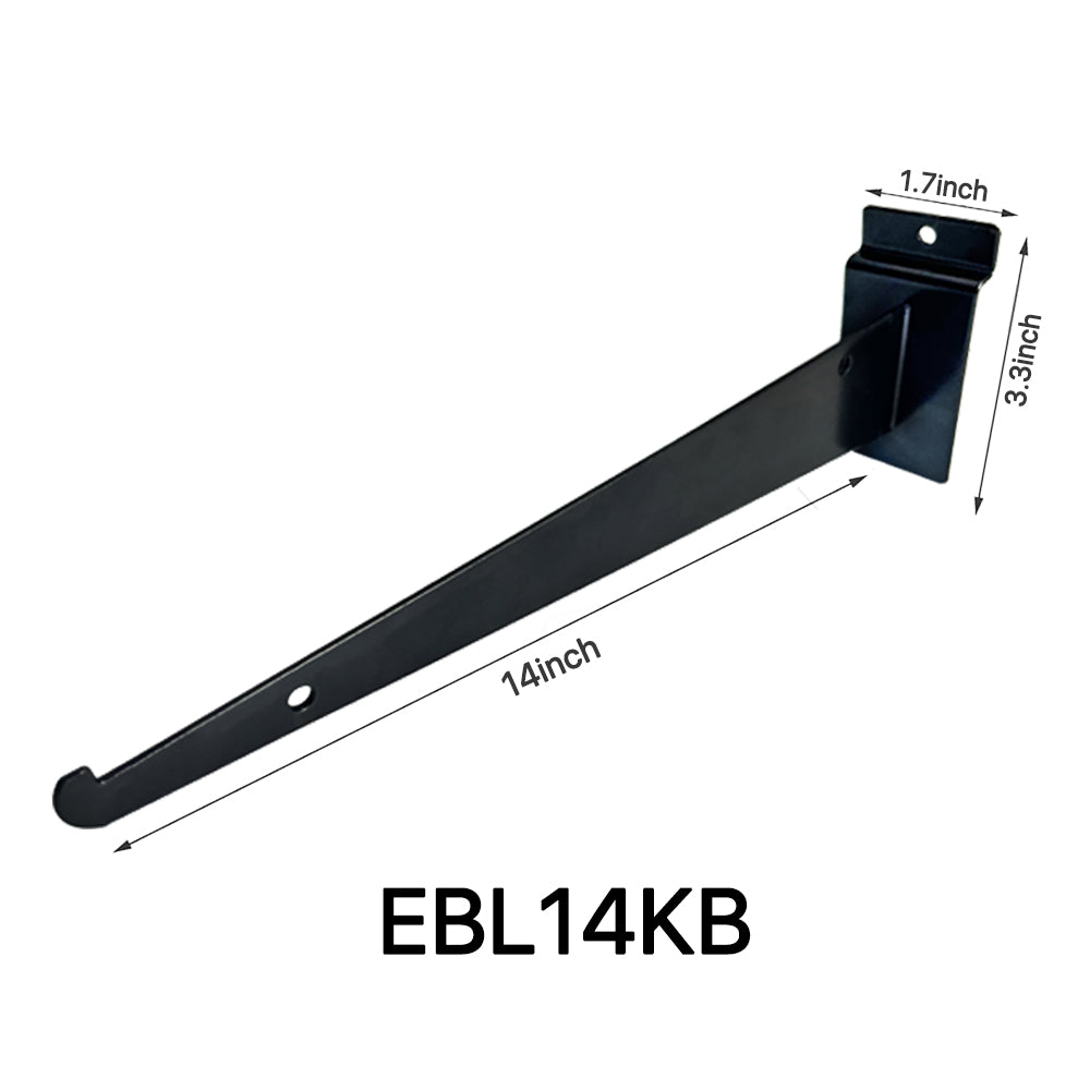 14 inch Shelf Bracket Black for Slatwall (50- pack)