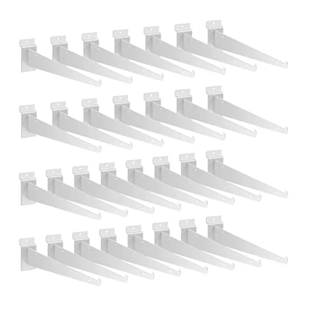 10 inch Shelf Bracket White for Slatwall (50- pack)