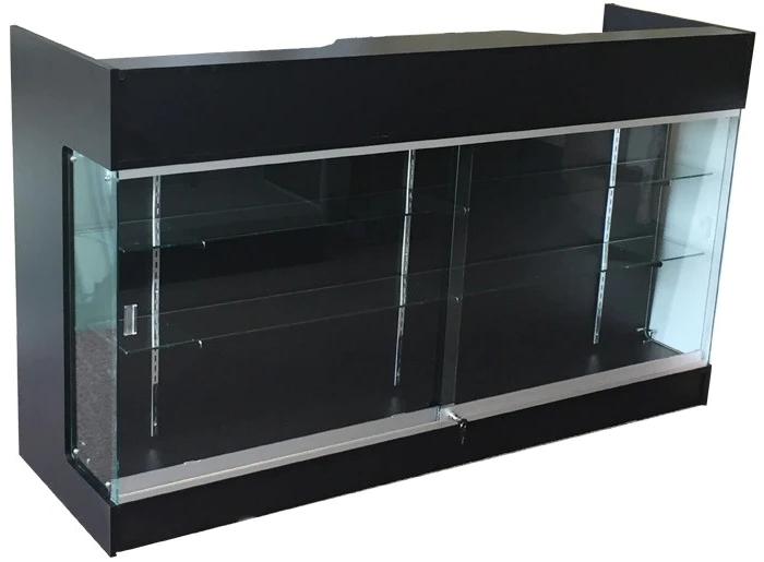 Wisdomfur 6ft Cash Wrap,Display Case Front, Tempered Glass, Locking Drawers & Shelves