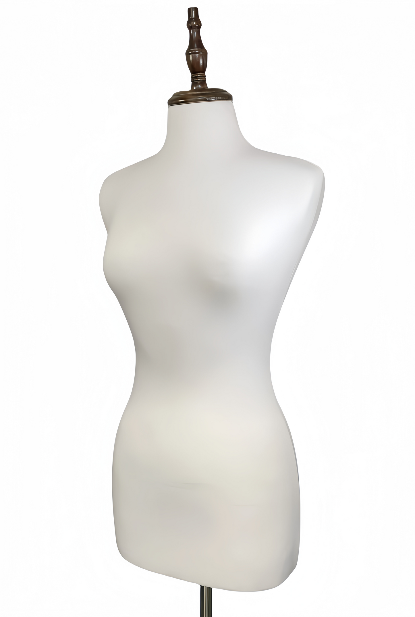 Female Dressing Foam Mannequin for Sewing Patterns, Adjustable HardWood Base, Black & White
