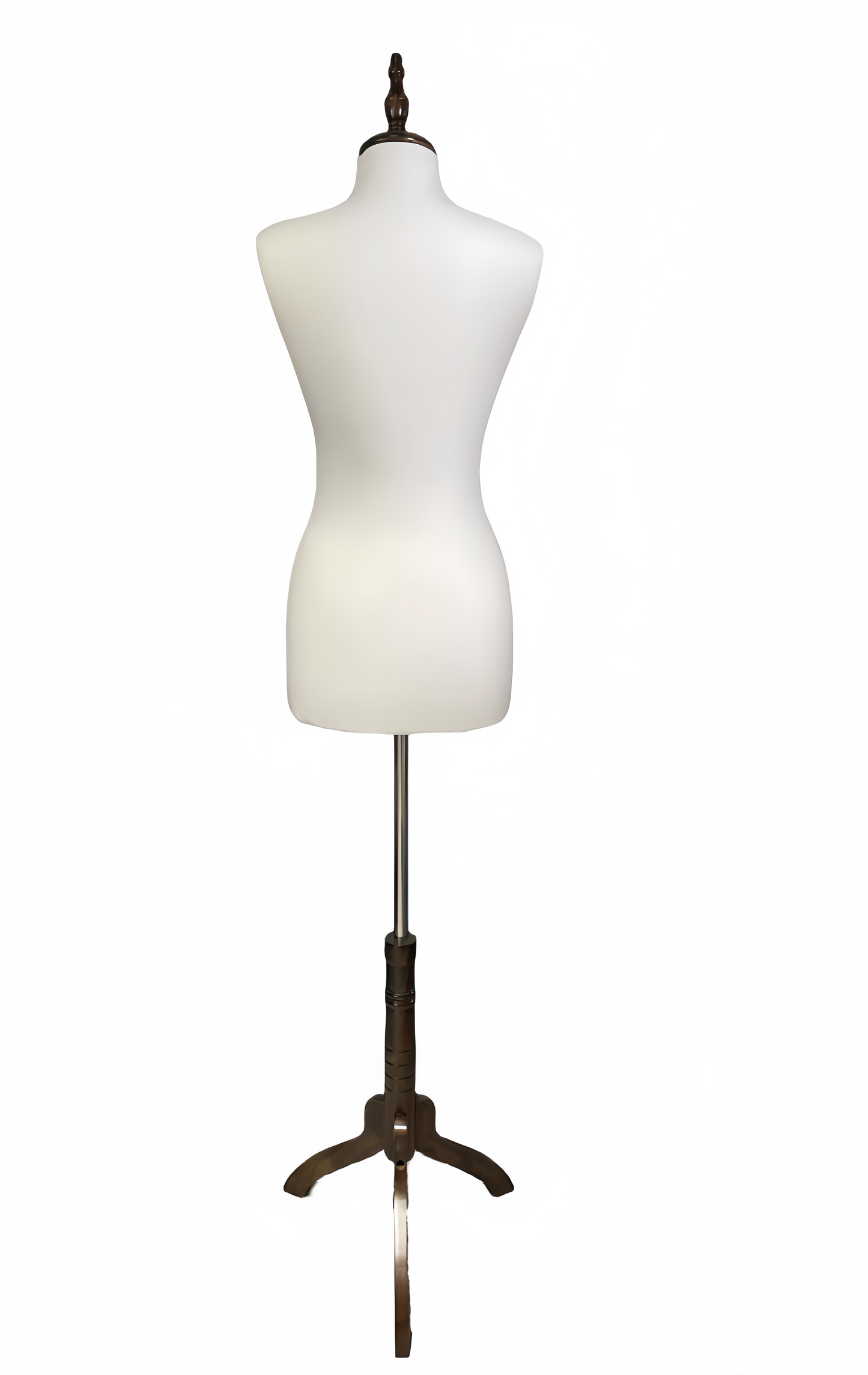 Female Dressing Foam Mannequin for Sewing Patterns, Adjustable HardWood Base, Black & White