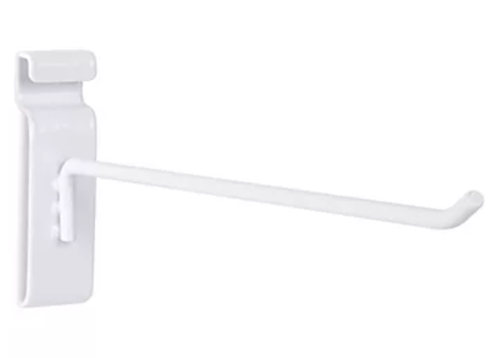 2 Inch L,1/4"DIA HOOKS FOR SLOT PANEL WHITE(100-pack)