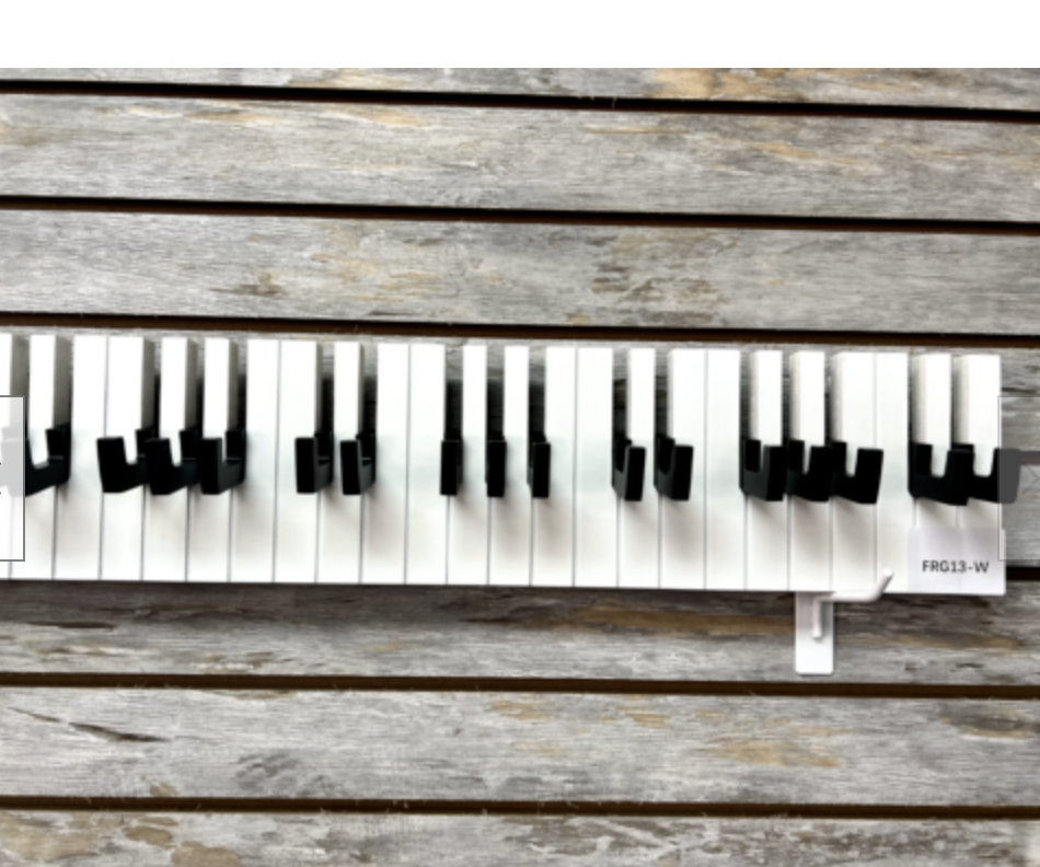 Wood Key Hook rack wall Piano Keyboard style