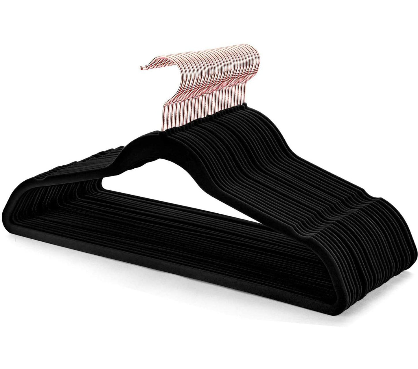 200-Pack WisdomFur Premium Velvet Hangers - Non-Slip, Heavy Duty, 18 Inches 360° Swivel Hooks, Ideal for Jumper, Pullovers, Jackets, and Hoodies