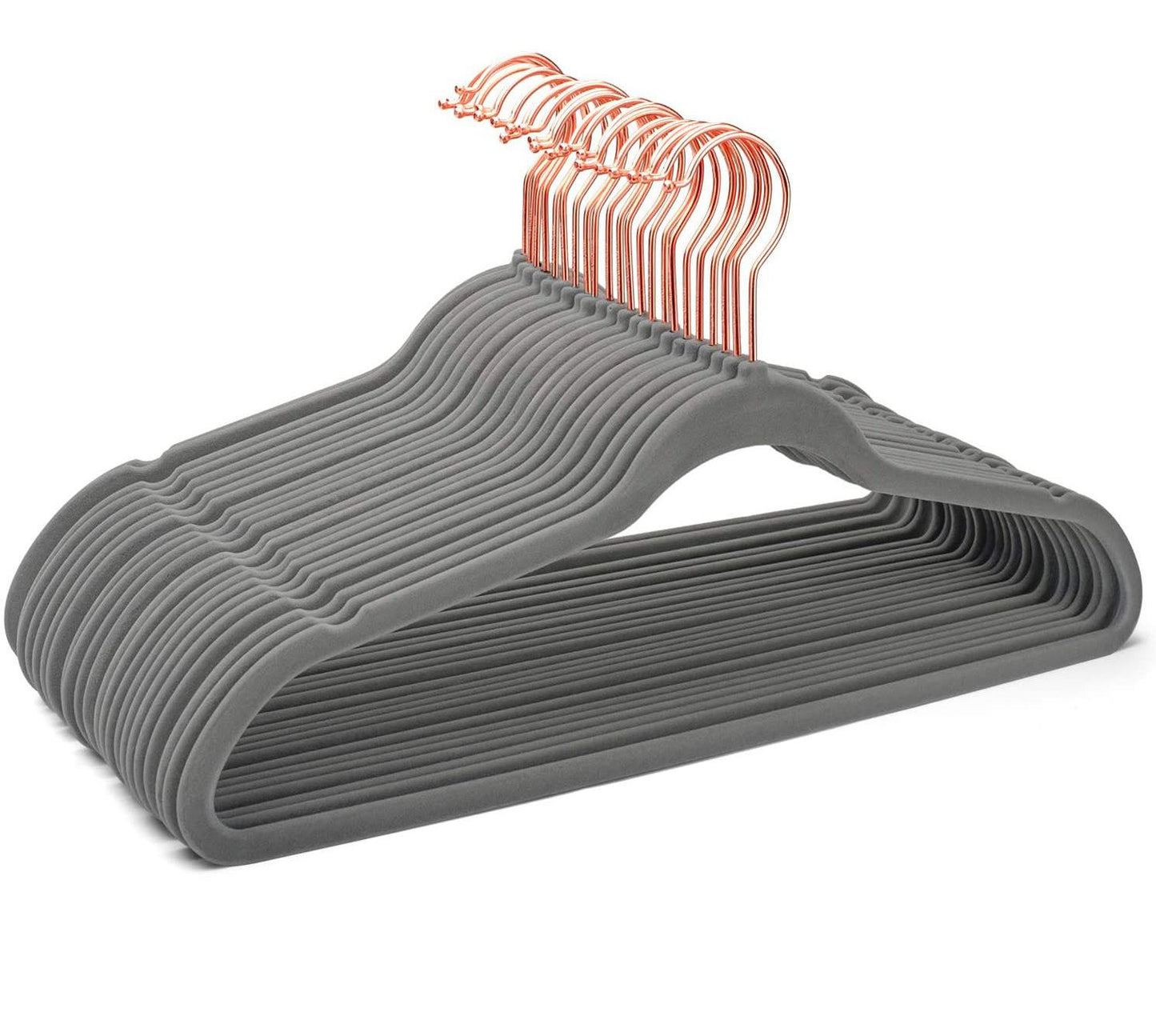 200-Pack WisdomFur Premium Velvet Hangers - Non-Slip, Heavy Duty, 18 Inches 360° Swivel Hooks, Ideal for Jumper, Pullovers, Jackets, and Hoodies