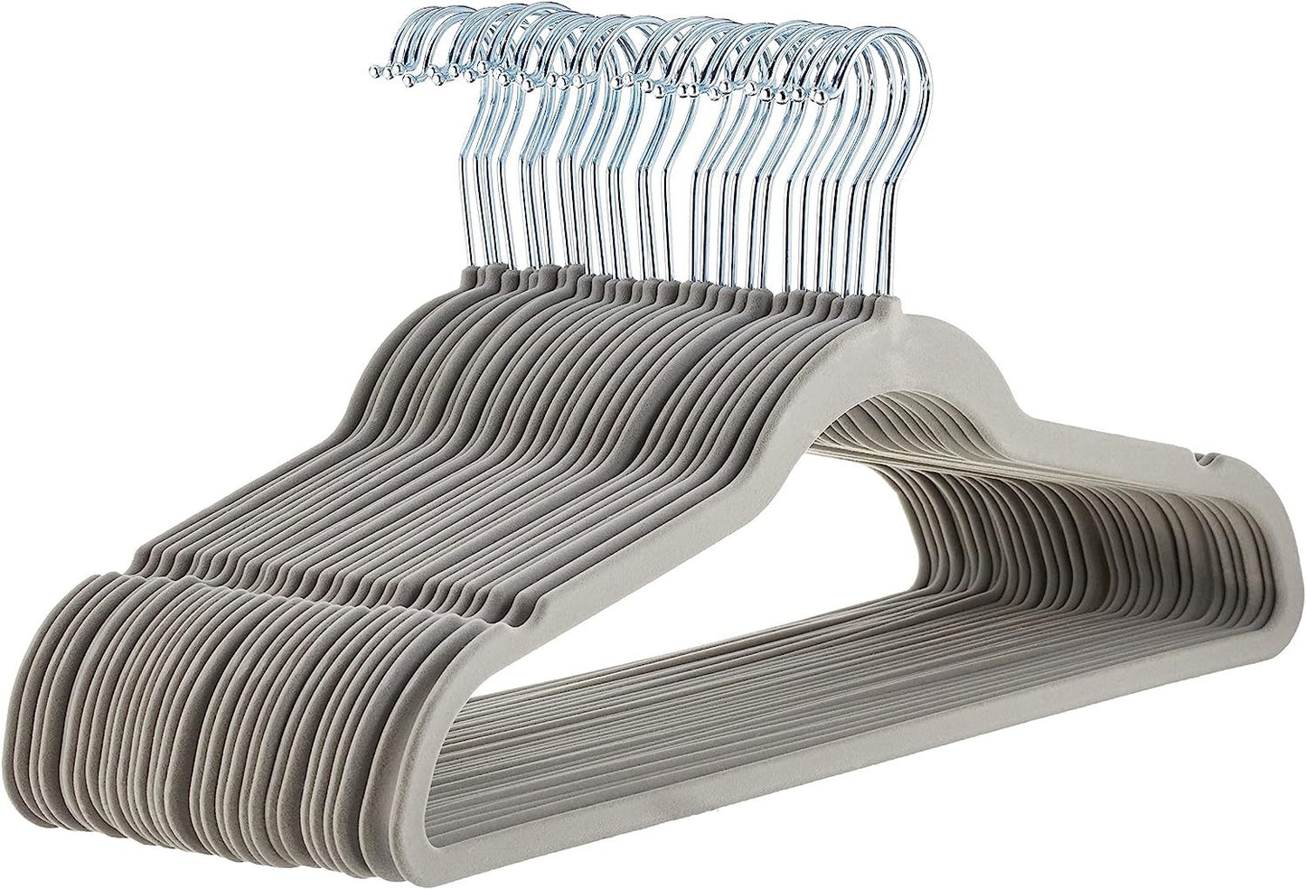 200-Pack WisdomFur Premium Velvet Hangers - Non-Slip, Heavy Duty, 18 Inches 360° Swivel Hooks, Ideal for Jumper, Pullovers, Jackets, and Hoodies