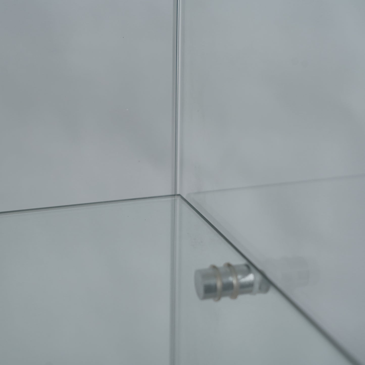 Retail store Extra Vision frameless Towercase Black Hinged Door 18"Lx 18"W x 72"H