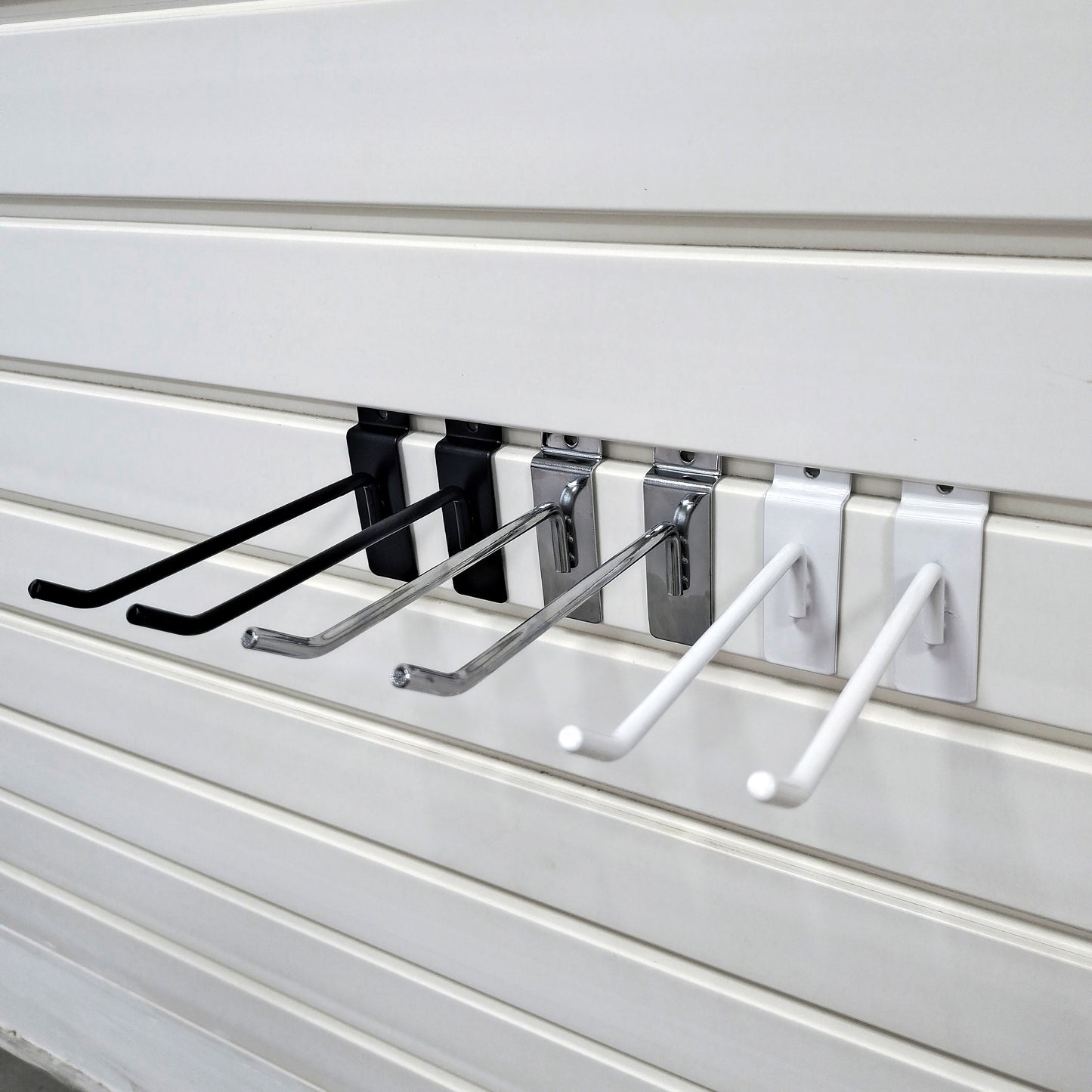 6"L,1/4"DIA HOOKS FOR SLOT PANEL WHITE(100-pack)