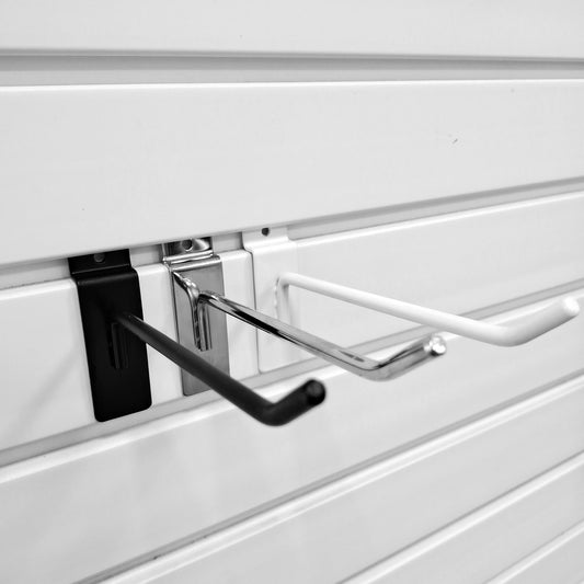 4"L,1/4"DIA HOOKS FOR SLOT PANEL WHITE(100-pack)