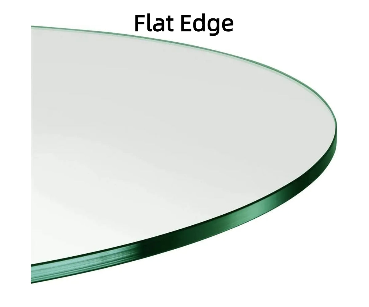 WIsdomFur 48" Round Tempered Glass Shelf Panel Table Top Clear