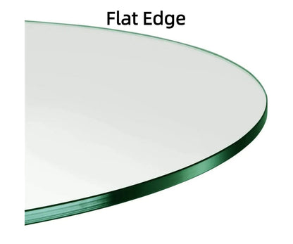 WIsdomFur 48" Round Tempered Glass Shelf Panel Table Top Clear