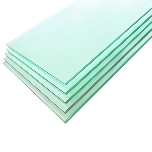 5pc Rectangular Tempered Glass Shelf Panel thickness 3/16"