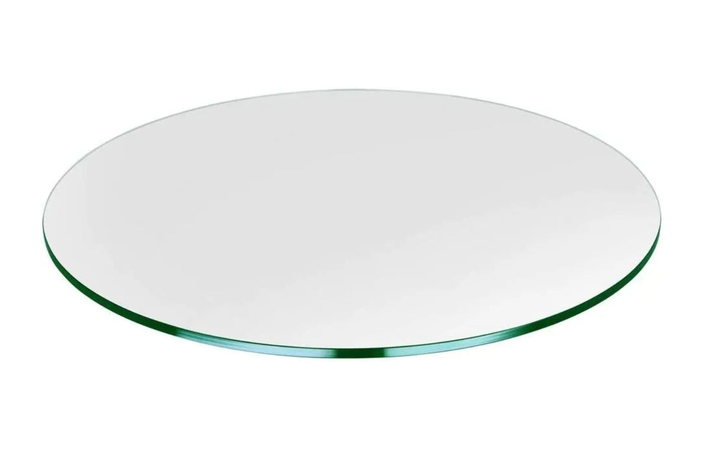 WIsdomFur 48" Round Tempered Glass Shelf Panel Table Top Clear