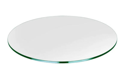 WIsdomFur 48" Round Tempered Glass Shelf Panel Table Top Clear