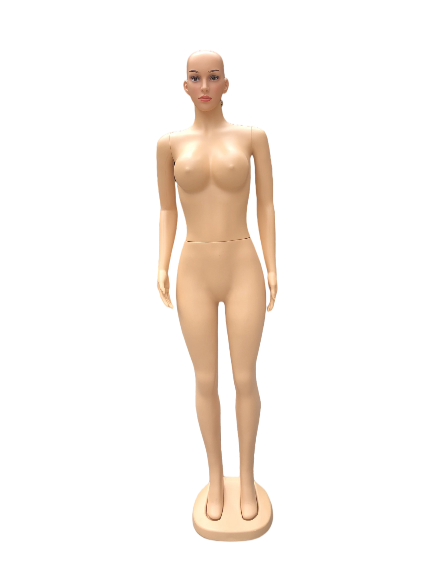 Full Body Brazilian Shape Female Mannequin - Plastic Display Model with Metal Base