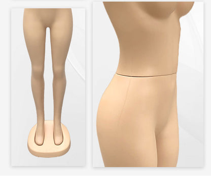 Full Body Brazilian Shape Female Mannequin - Plastic Display Model with Metal Base
