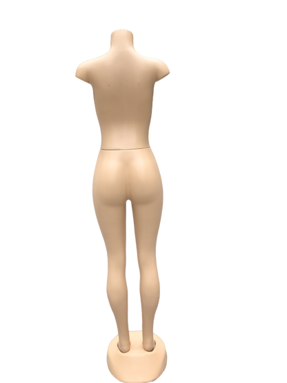Full Body Brazilian Shape Female Mannequin - Plastic Display Model with Metal Base