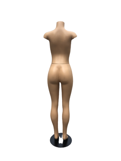 Full Body Brazilian Shape Female Mannequin - Plastic Display Model with Metal Base