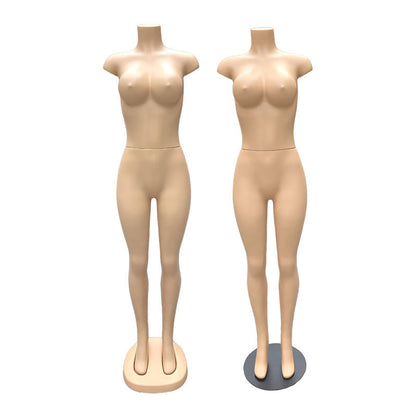 Full Body Brazilian Shape Female Mannequin - Plastic Display Model with Metal Base