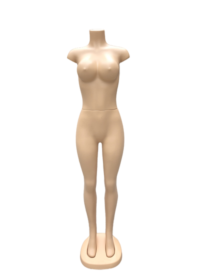 Full Body Brazilian Shape Female Mannequin - Plastic Display Model with Metal Base