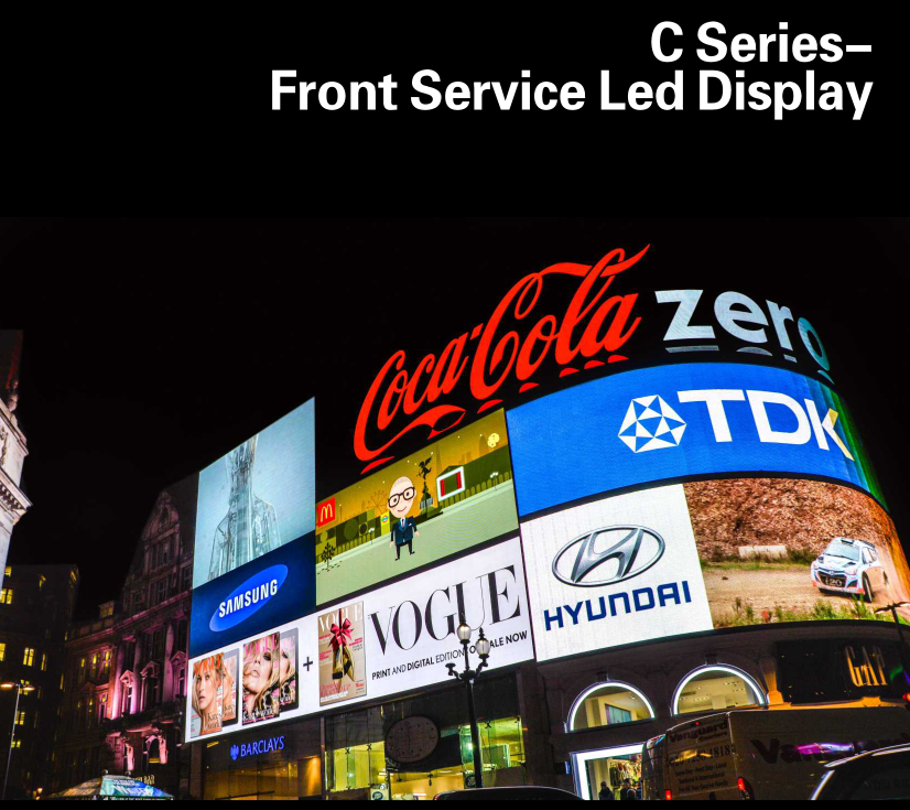 C-Series - Front Service LED Display For Outdoor