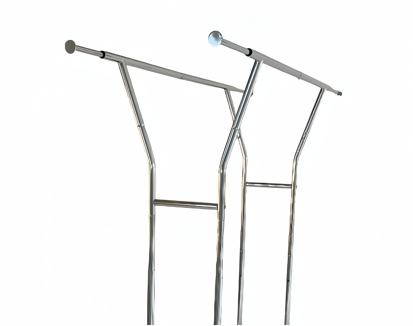 Wisdomfur Heavy Duty Clothing Rack with Wheels, shelf Clothing Racks for Hanging Clothes Rolling Clothes Rack Adjustable Garment Rack Commercial Portable Clothes Rack - Chrome