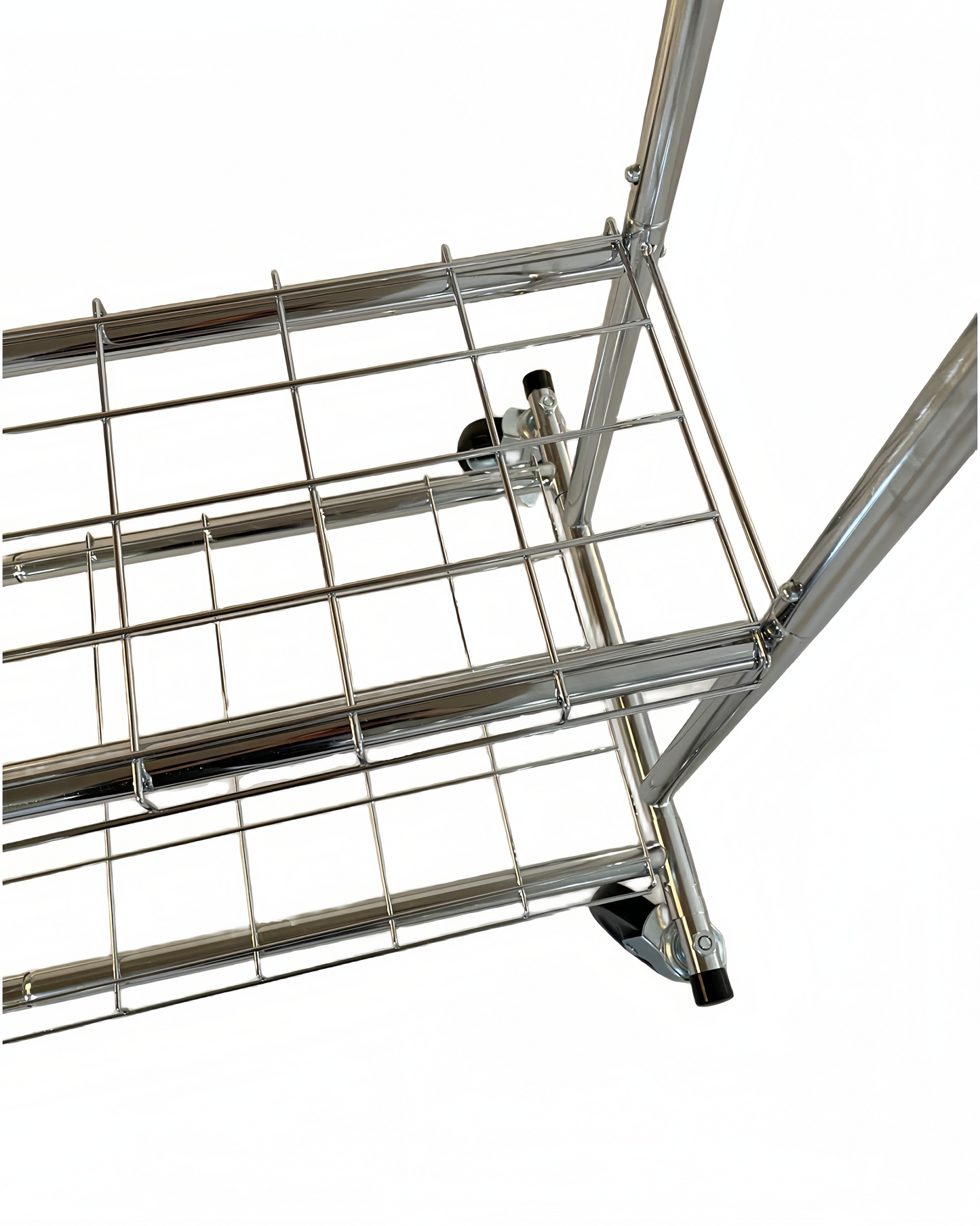 Wisdomfur Heavy Duty Clothing Rack with Wheels, shelf Clothing Racks for Hanging Clothes Rolling Clothes Rack Adjustable Garment Rack Commercial Portable Clothes Rack - Chrome