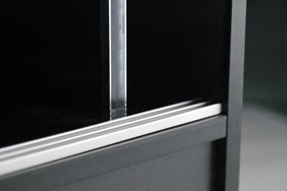 Wood Full Vision Display 70 Inch Showcase with Adjustable Glass Shelving/FS6