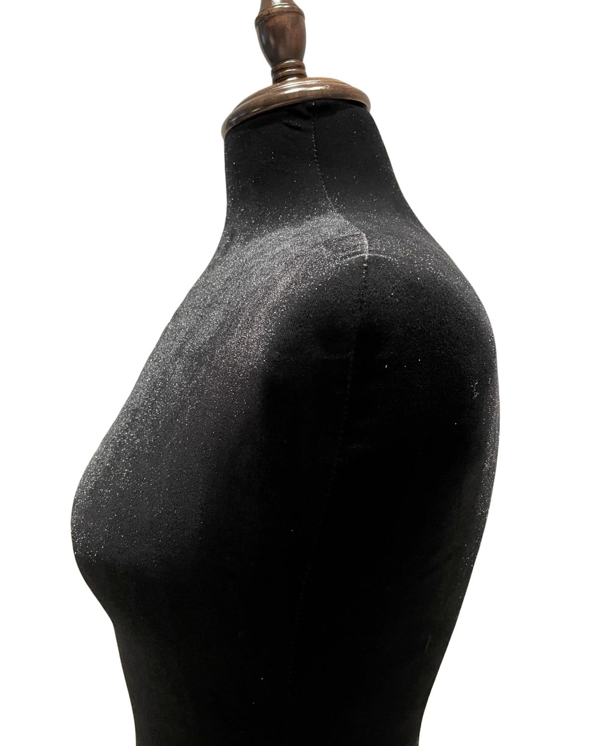 Female Dressing Foam Mannequin for Sewing Patterns, Adjustable HardWood Base, Black & White