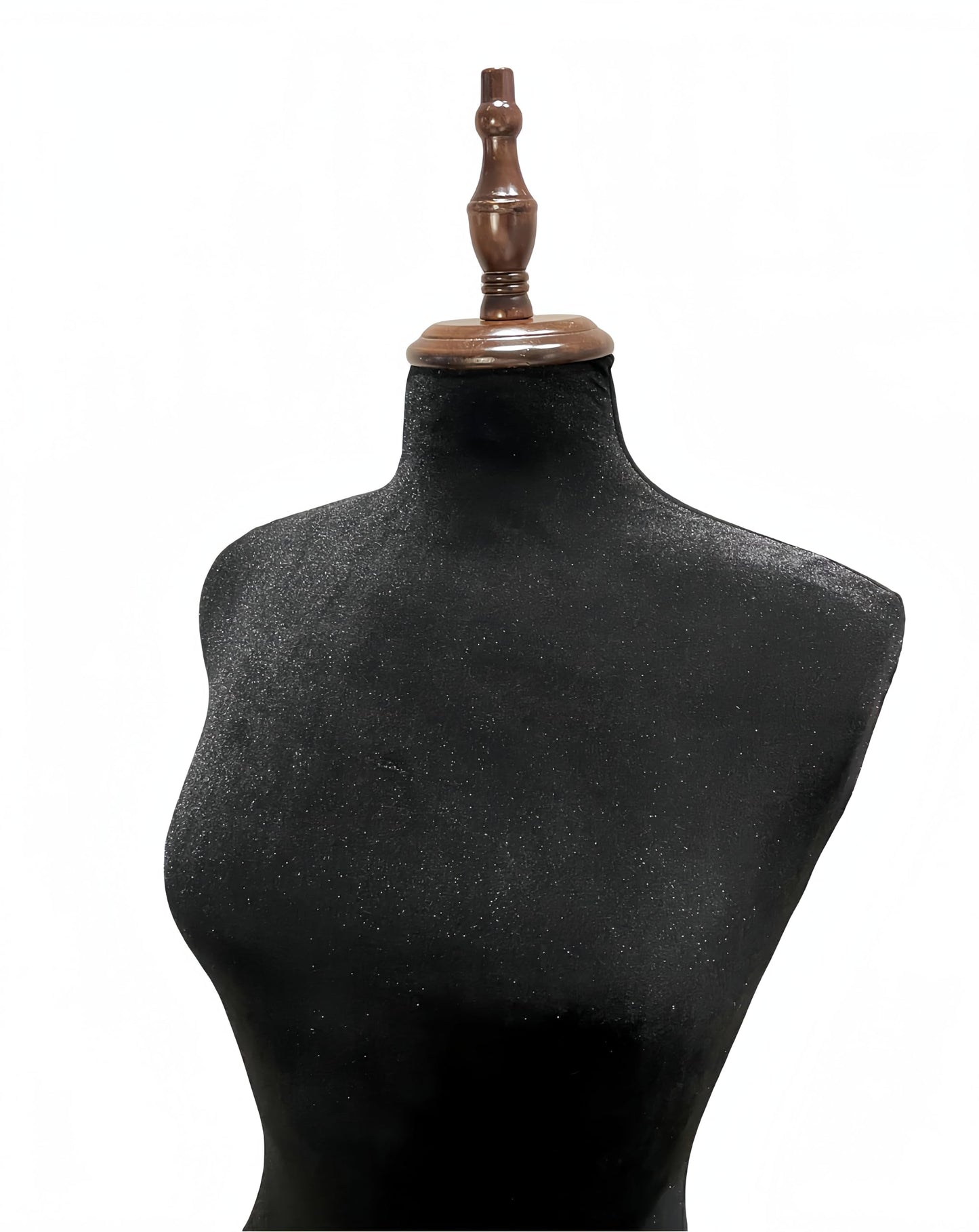 Female Dressing Foam Mannequin for Sewing Patterns, Adjustable HardWood Base, Black & White