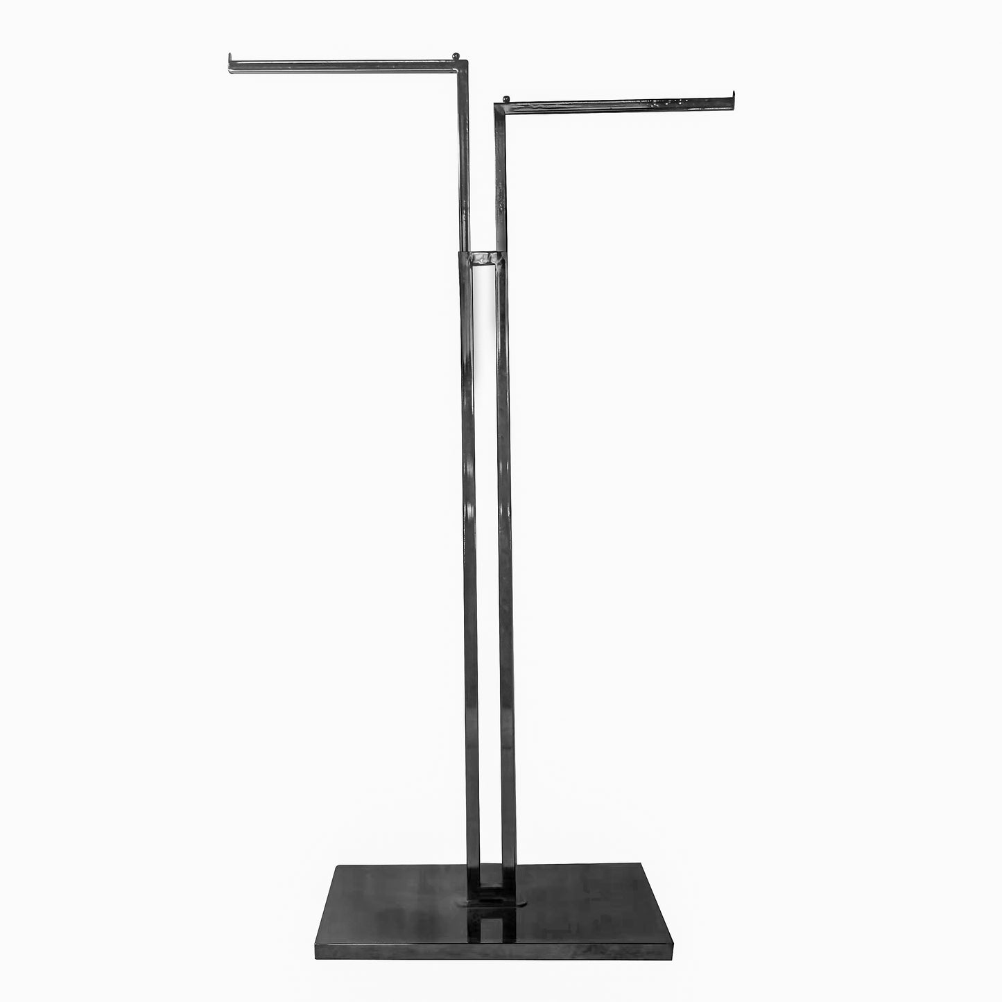 2 way Clothing Rack，2 Straight arm Black&Chrome/ R21