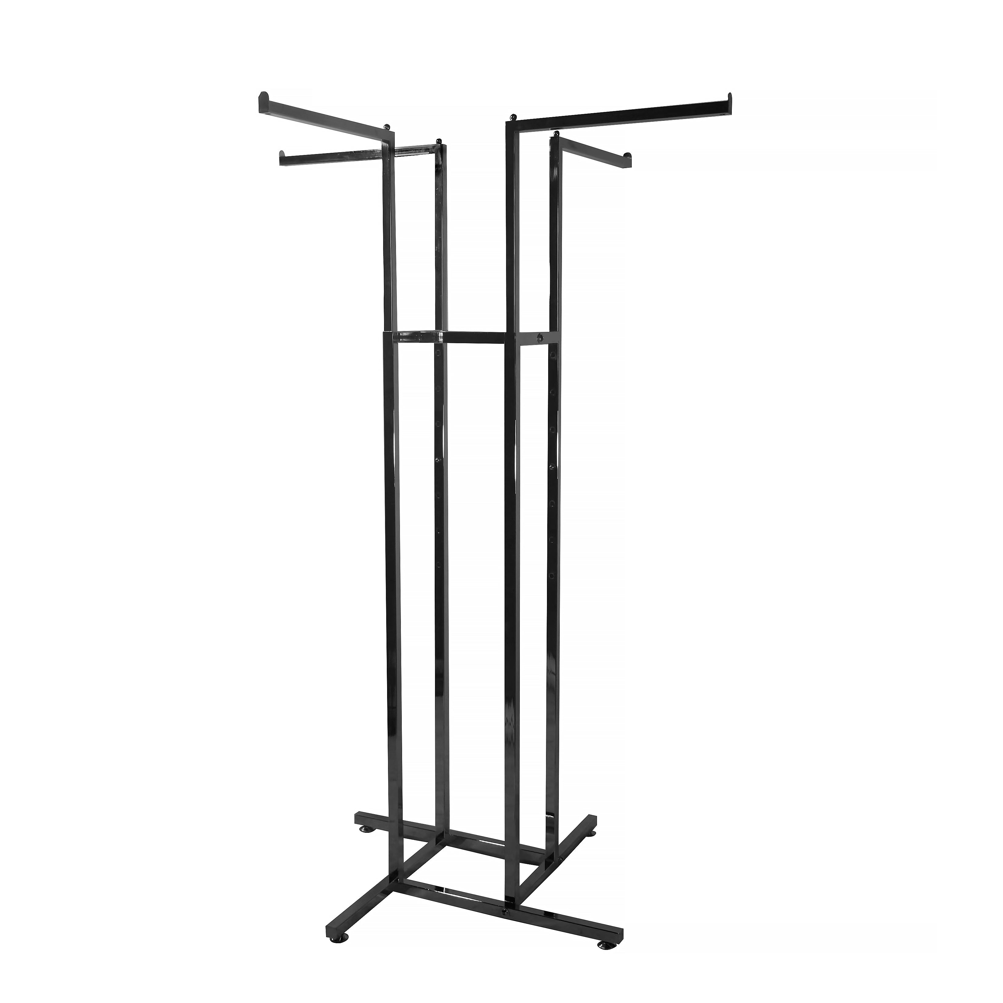 4 way Adjustable Clothing rack, 4 straight, R41 black & Chrome – Wisdom ...