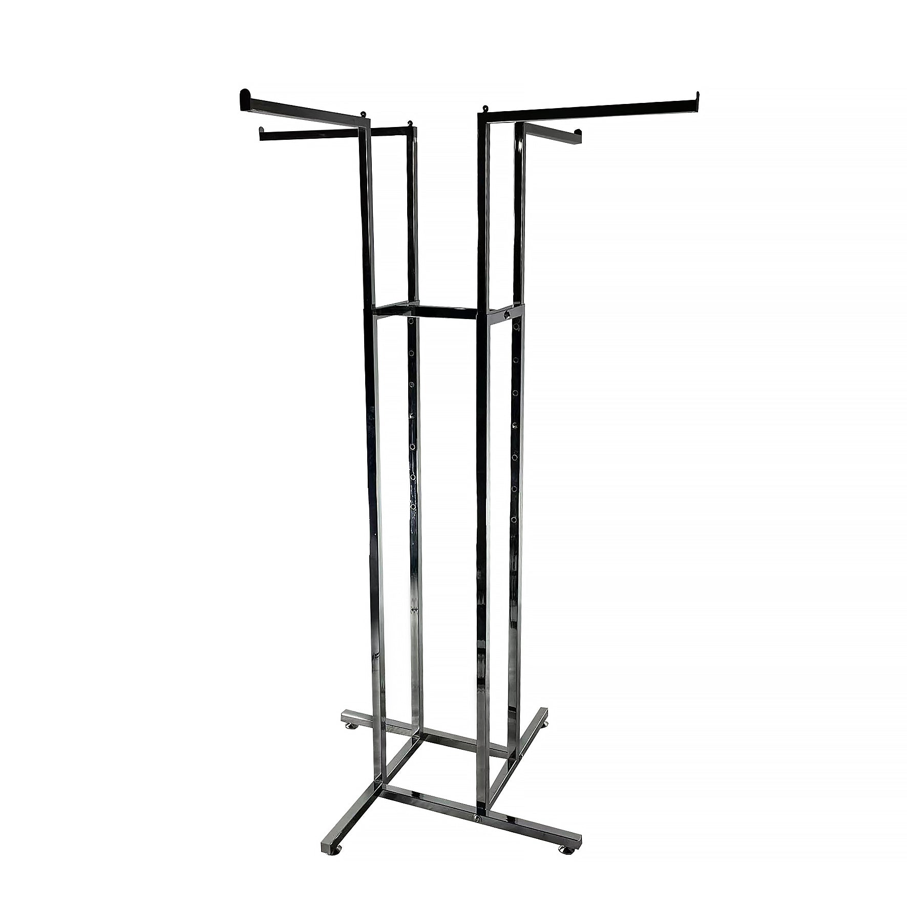 4 way Adjustable Clothing rack, 4 straight, R41 black & Chrome – Wisdom ...