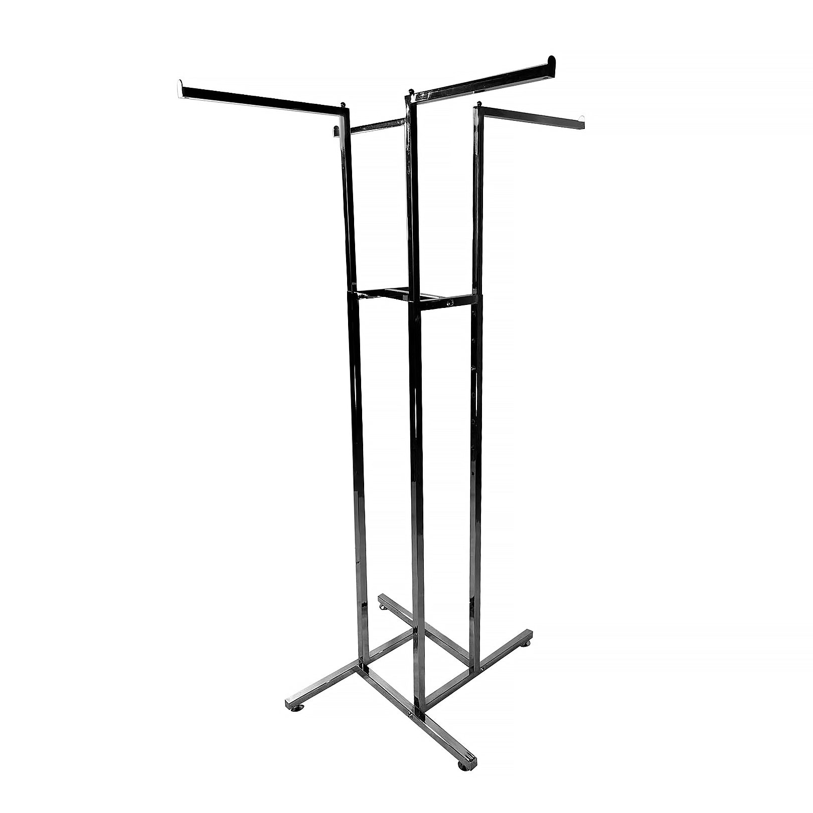 4 way Adjustable Clothing rack, 4 straight, R41 black & Chrome – Wisdom ...