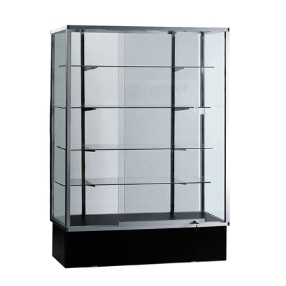Extra Vision  Aluminum Frame All Glass Wall Case Display/SGWC4B