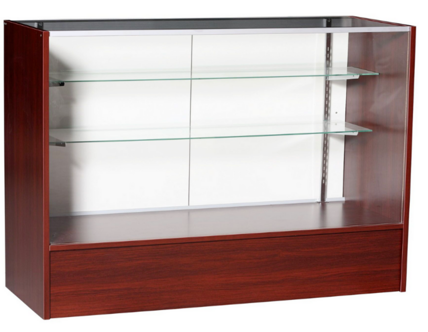 Wood Full Vision Display 70 Inch Showcase with Adjustable Glass Shelving/FS6