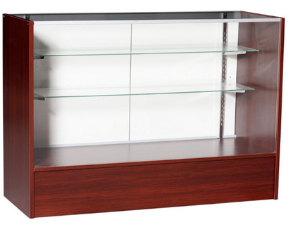 Wood Full Vision Display 70 Inch Showcase with Adjustable Glass Shelving/FS6