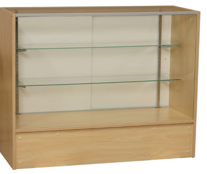 Wood Full Vision Display 70 Inch Showcase with Adjustable Glass Shelving/FS6